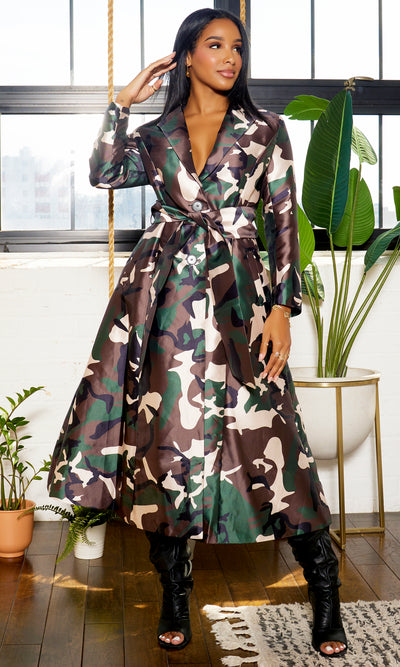 Classy Blazer Dress Jacket - Camo - Cutely Covered