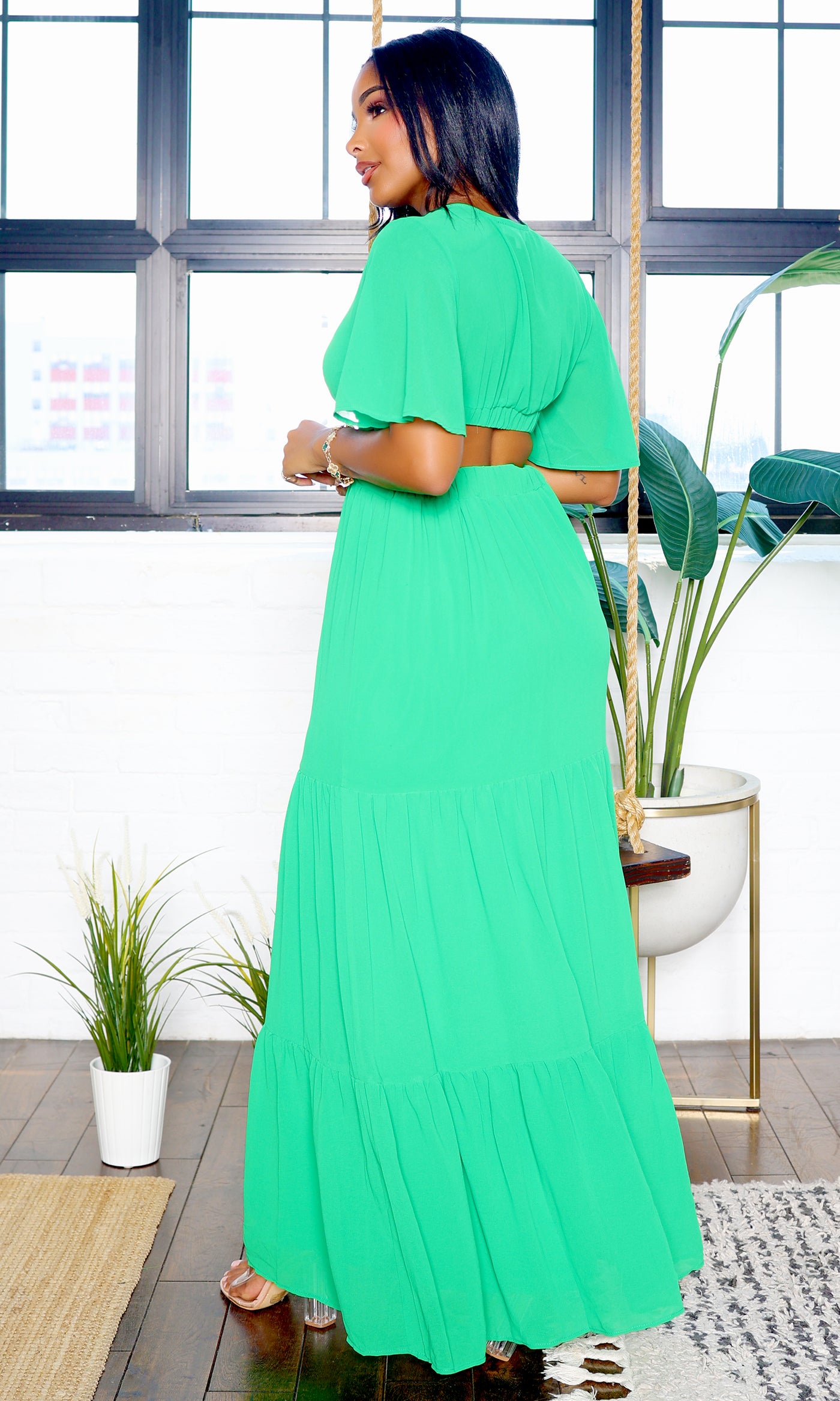 Graceful Timeless | Elegance Maxi Dress - Green FINAL SALE