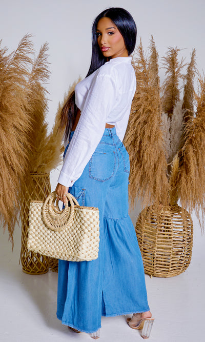 Pure Knot Bliss | Front Tie Crop Top - White - Cutely Covered