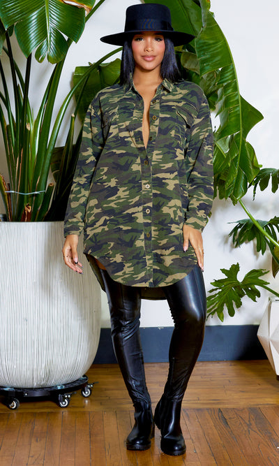 In Command Camo Dress - Cutely Covered
