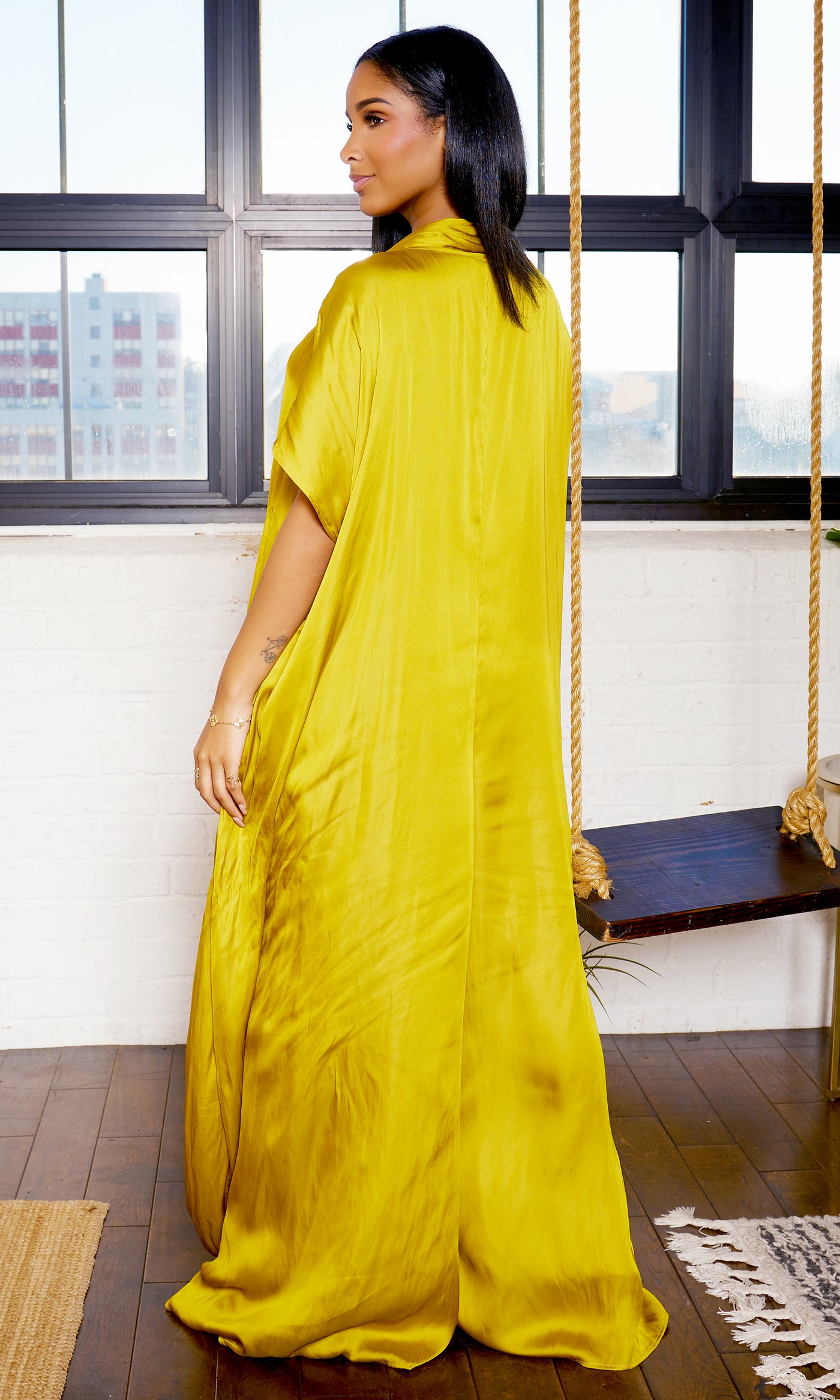 Luxe Drape Loose Fit Jumpsuit -  Chartreuse PREORDER Ships End April - Cutely Covered