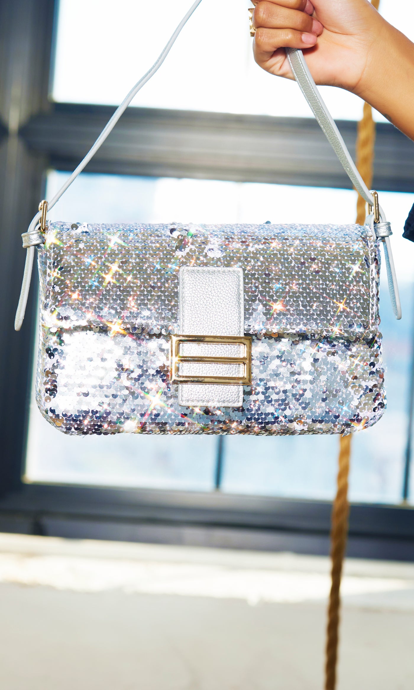 Silver  Sequin Bag - Cutely Covered