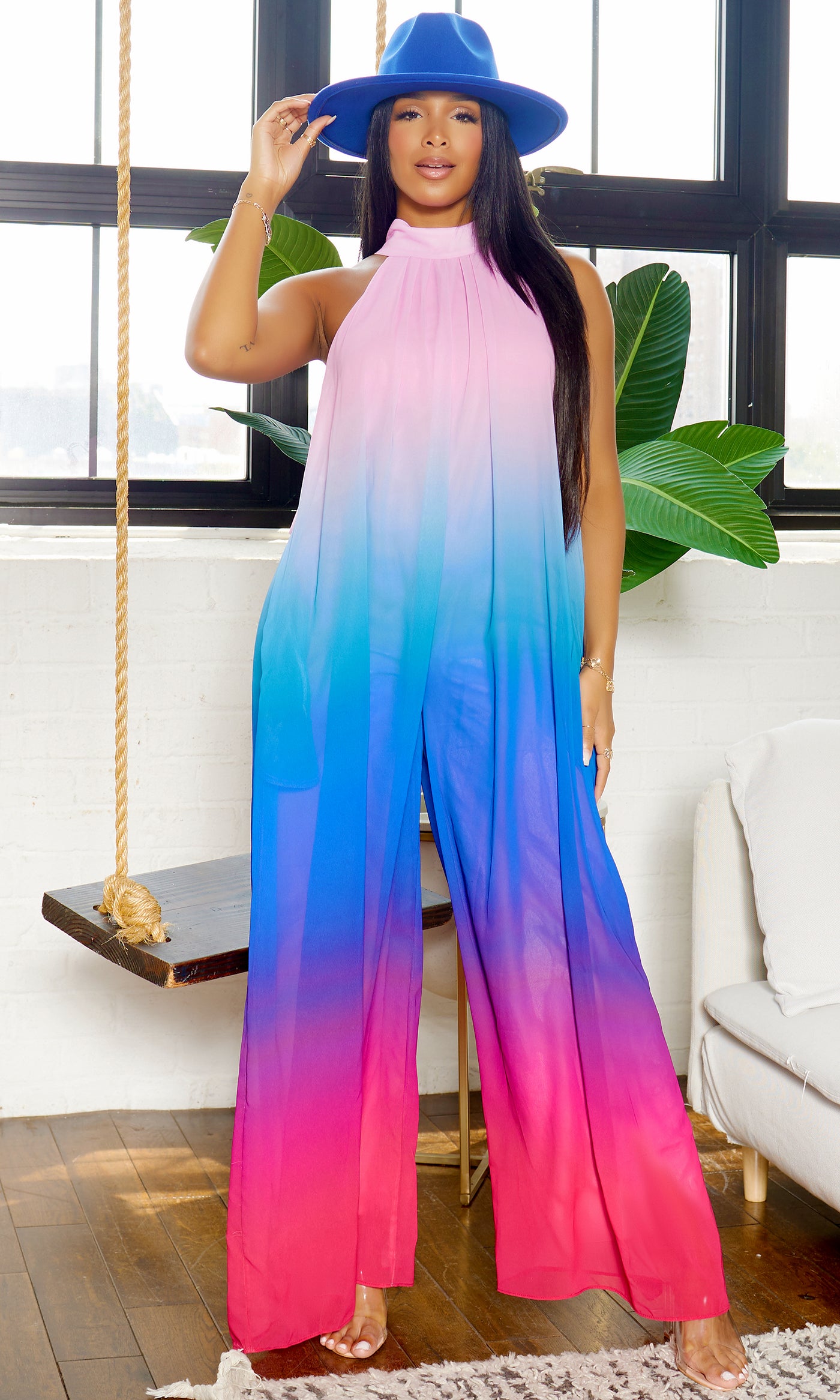 Ombre Flowy Jumpsuit - Cutely Covered