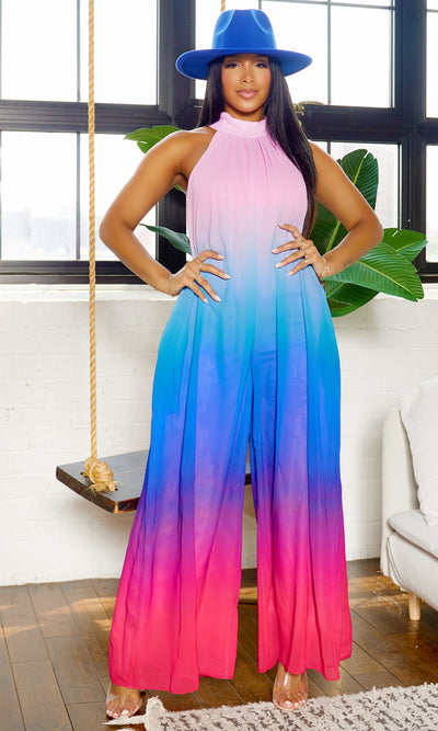 Ombre Flowy Jumpsuit - Cutely Covered