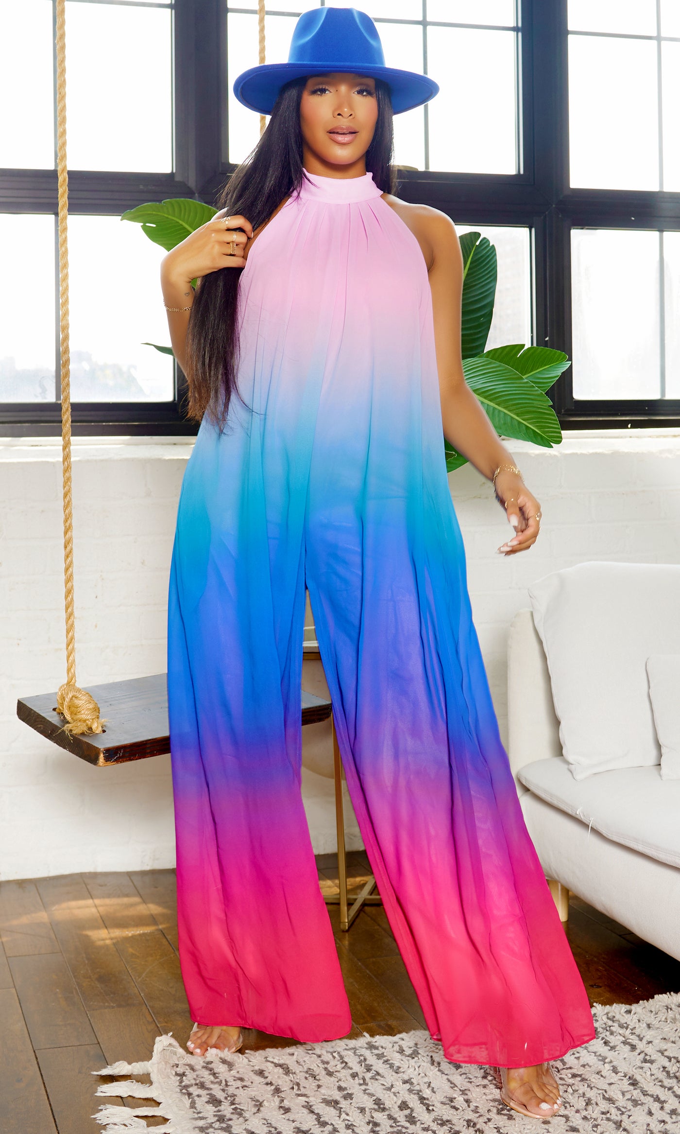 Ombre Flowy Jumpsuit - Cutely Covered