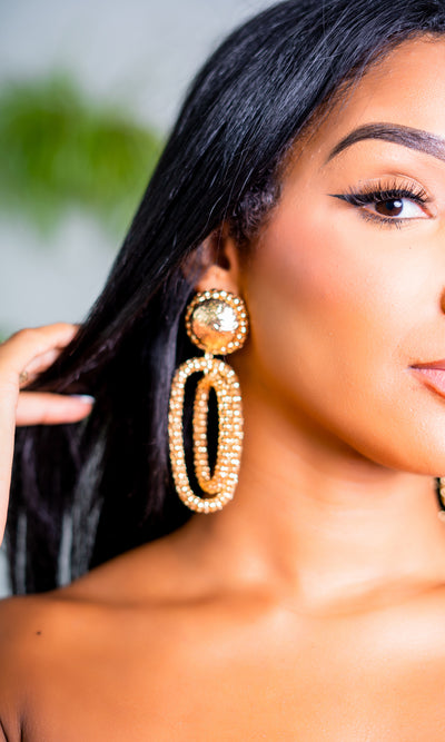 Shine Bright Gold Statement Earrings - Cutely Covered