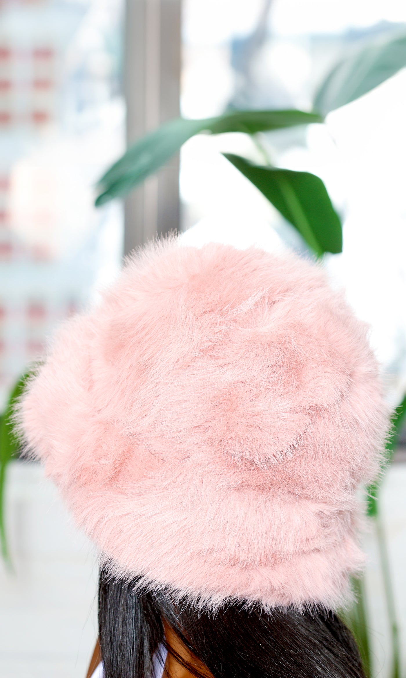 Faux Fur Hat - Pink