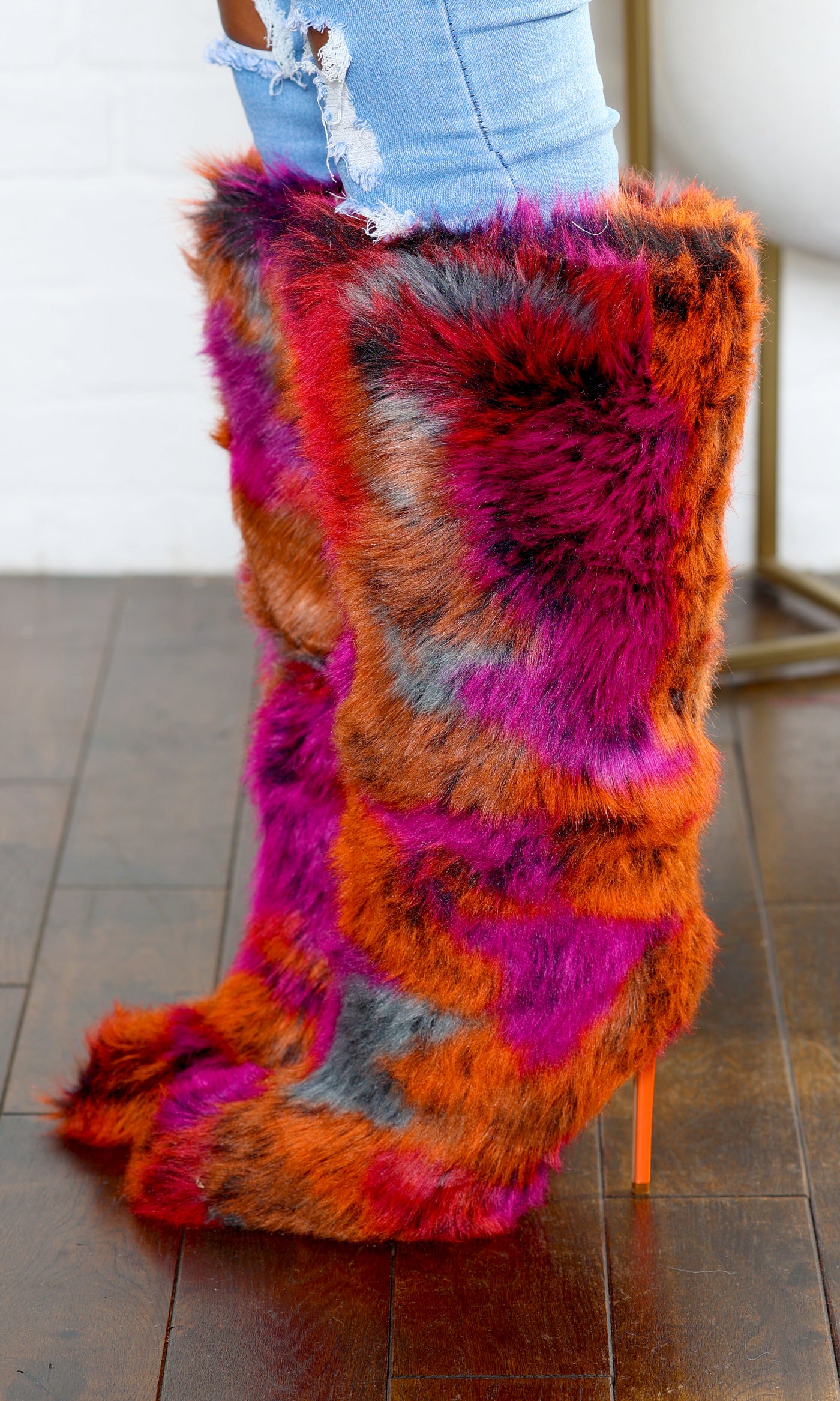 Upsetter | Faux Fur High Heel Boots - Magenta PREORDER Ships End October