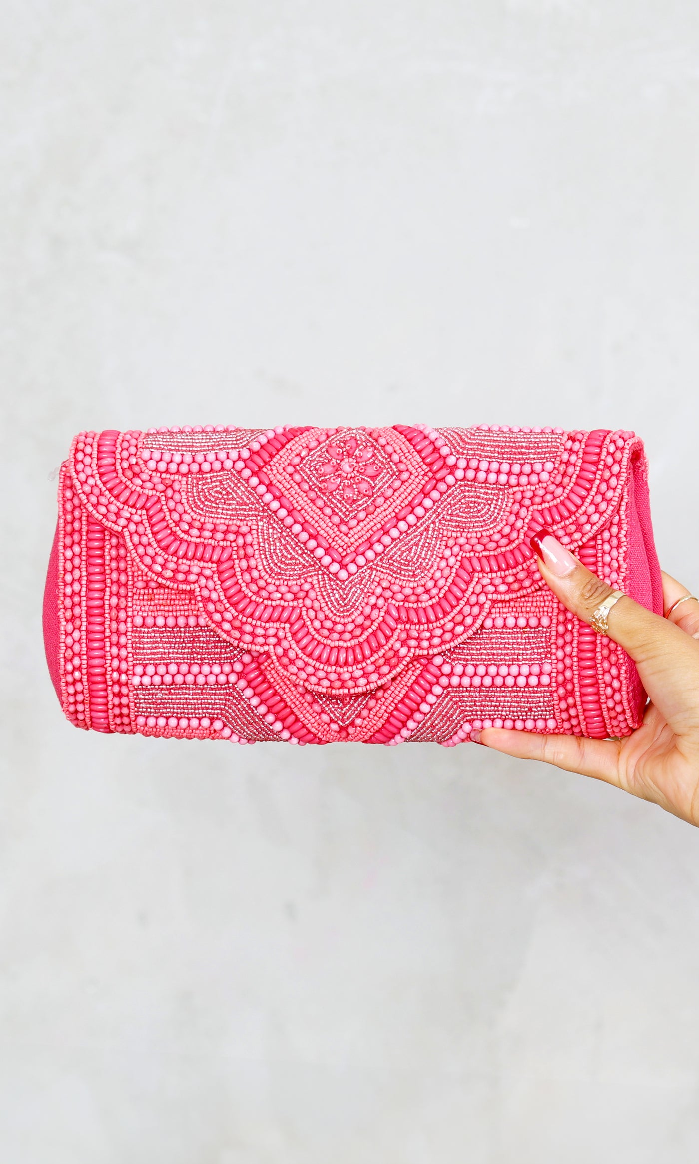 Regal Raspberry Embellished | Evening Clutch