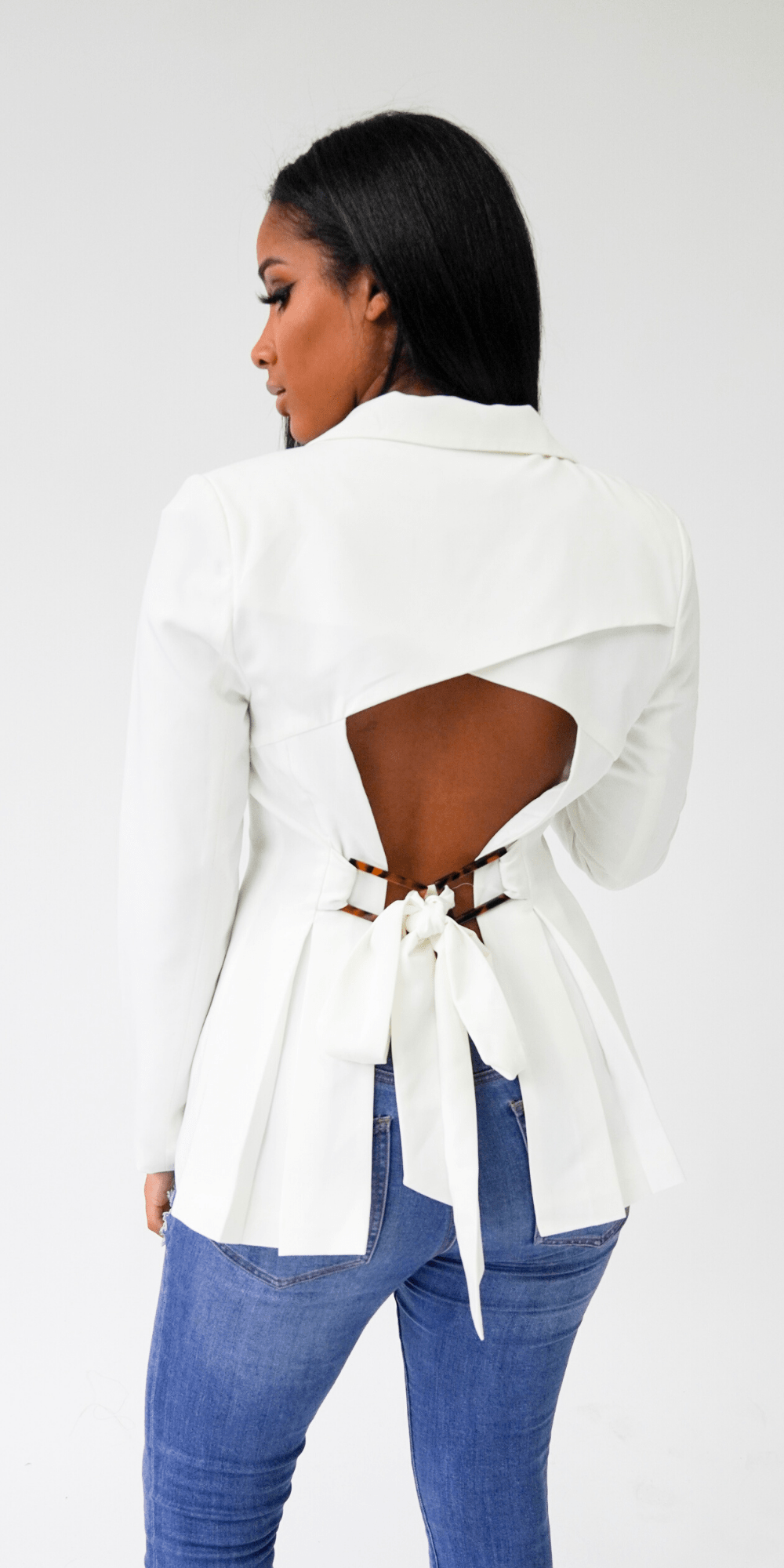 Go Getter | Cut Out Back Blazer - Mustard PREORDER Ships End October - Cutely Covered