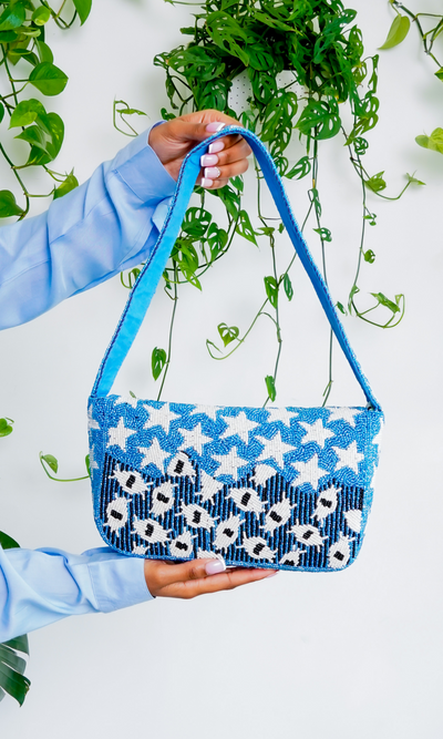 Star Struck Hand Beaded Shoulder Bag - Cutely Covered