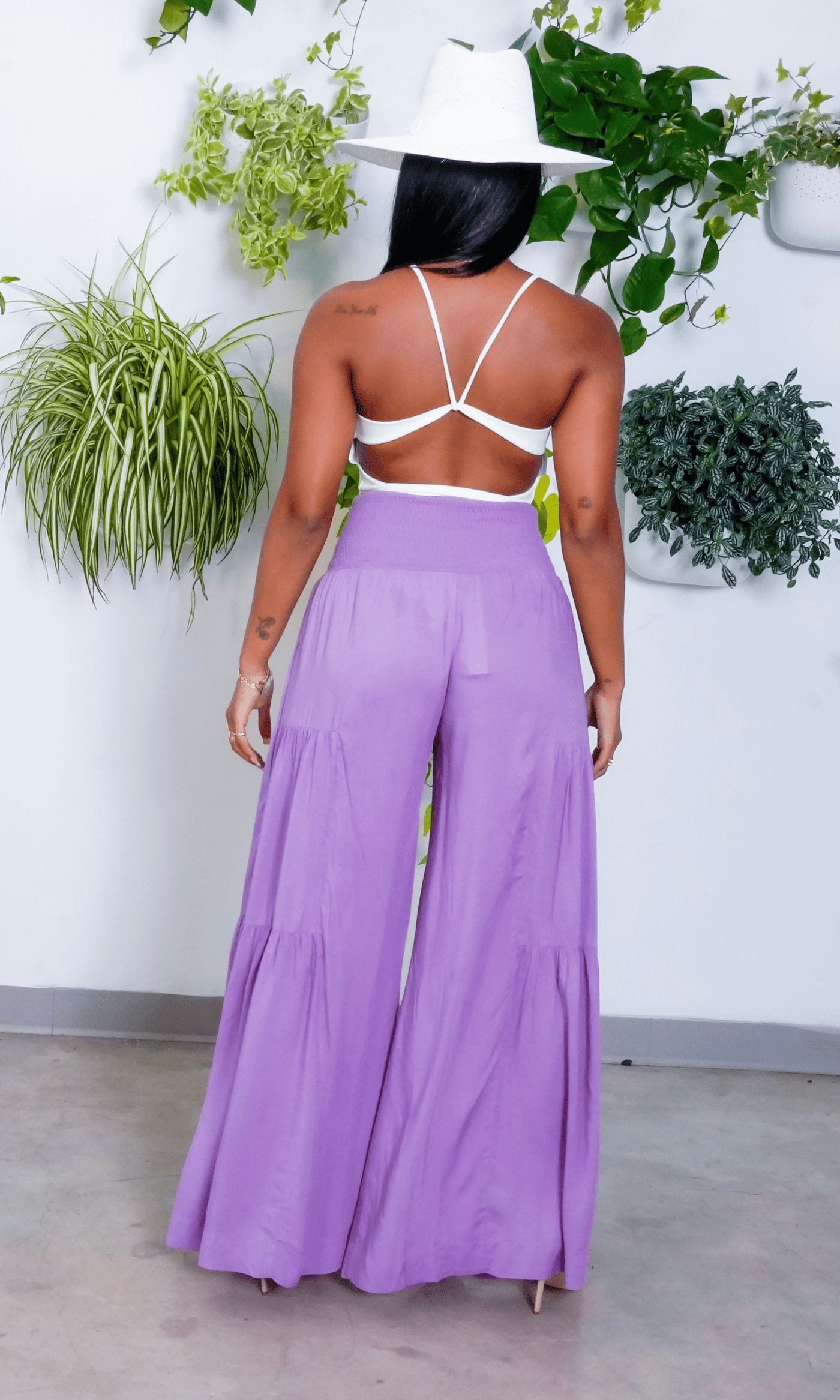 Wideleg Pants- Purple FINAL SALE - Cutely Covered