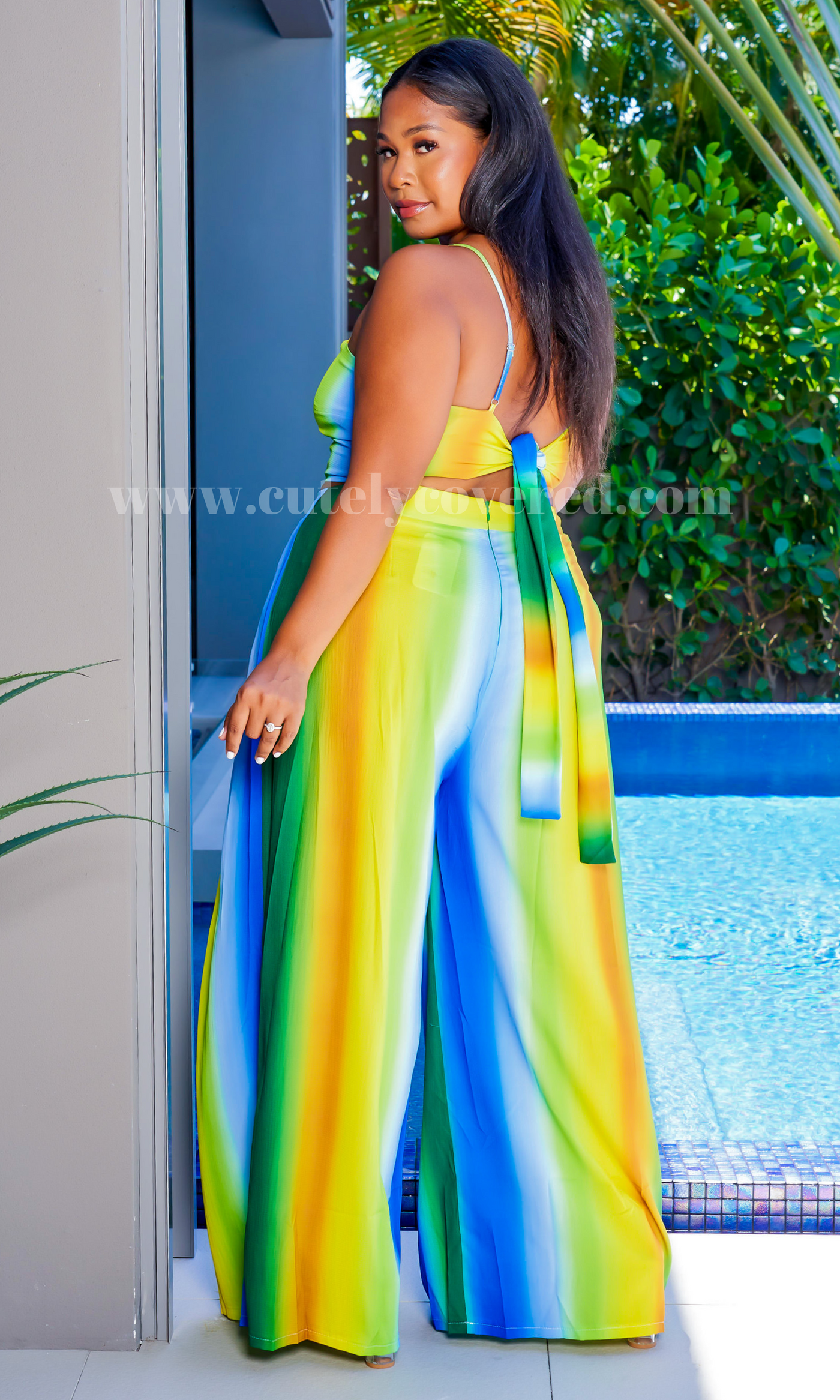 Ombre' for Summer | Resort Wide Leg Pant Set - Cutely Covered