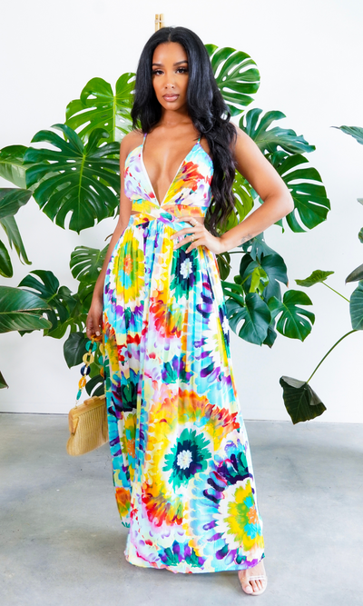 Fun in the Sun | Tie Dye Maxi - Cutely Covered