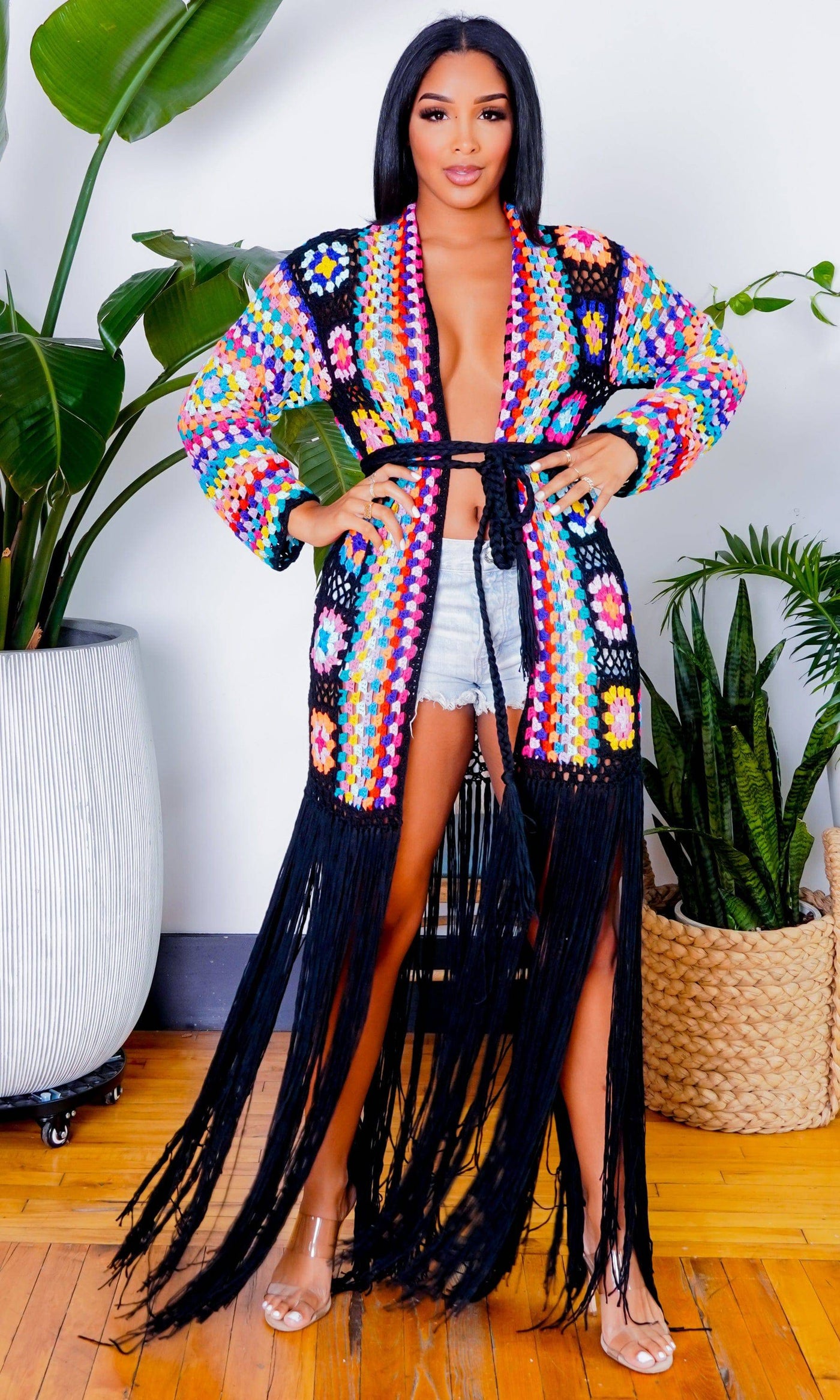 Hollywood | Fringe Crotchet Cardigan - Cutely Covered