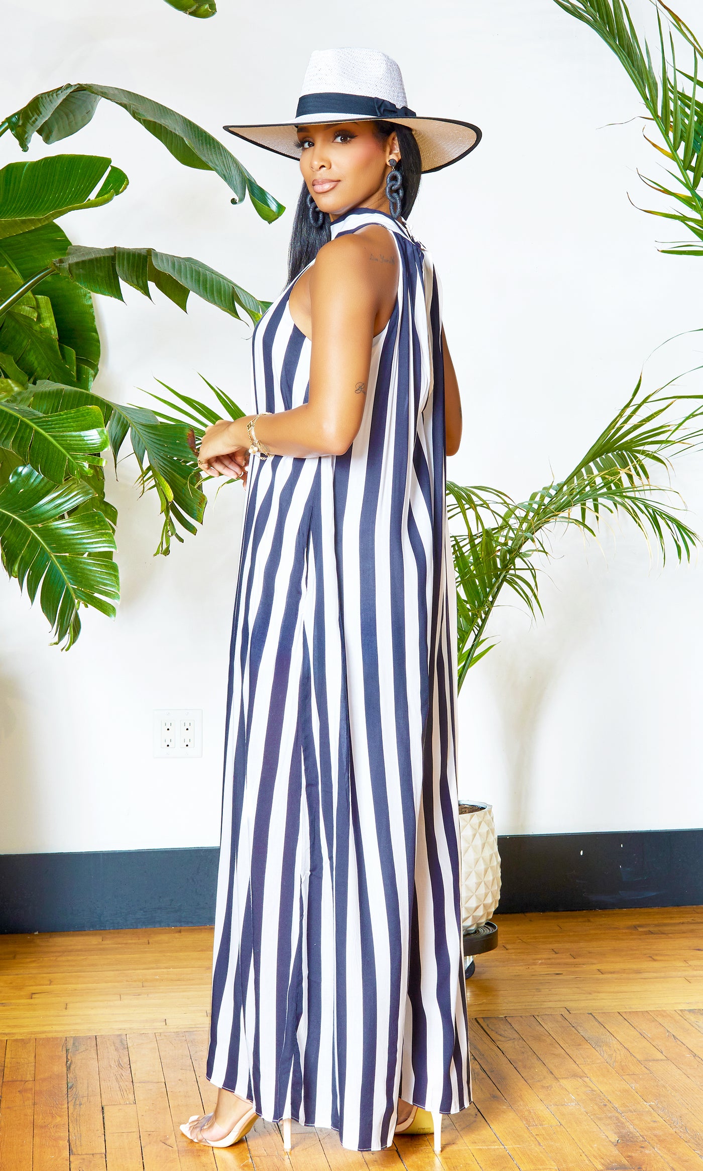 Striped Jumpsuit - Cutely Covered