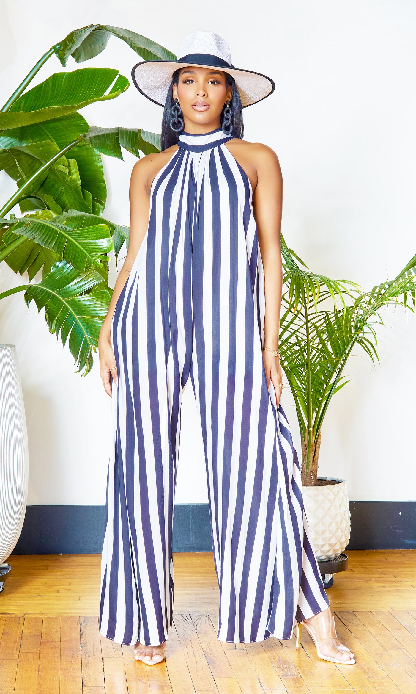 Striped Jumpsuit - Cutely Covered