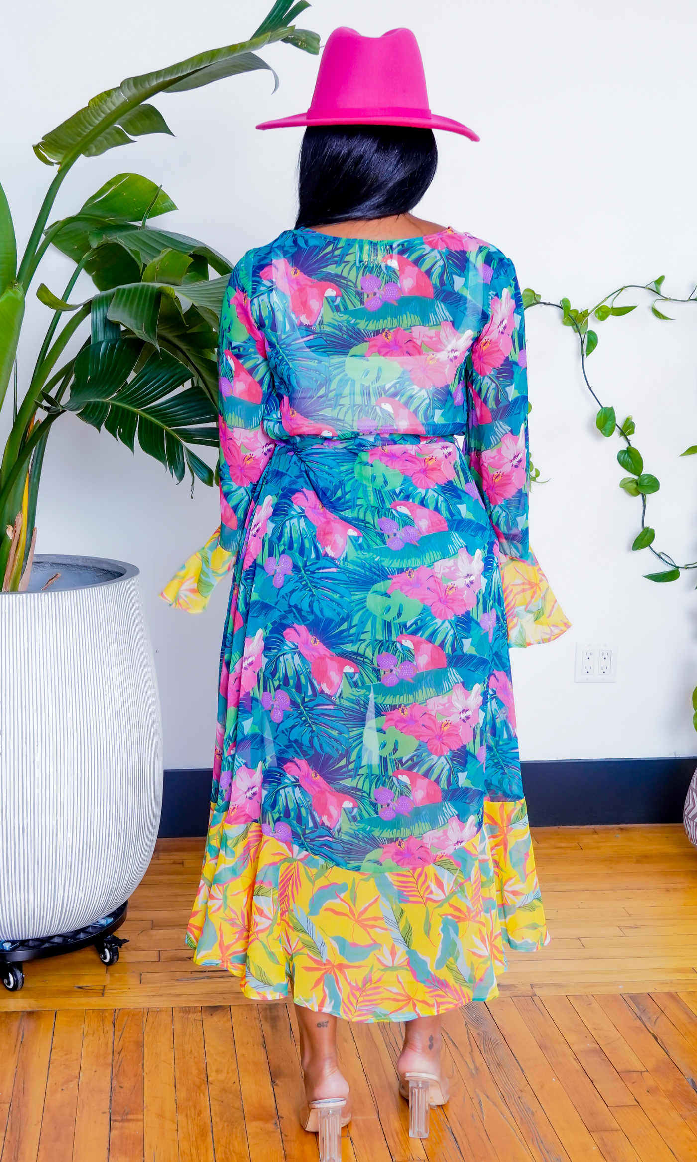 Tropical Forest Chiffon Kimono - Cutely Covered