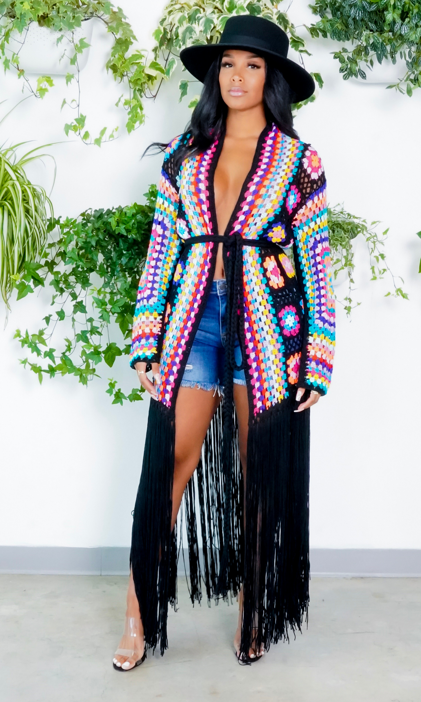 Hollywood | Fringe Crotchet Cardigan - Cutely Covered