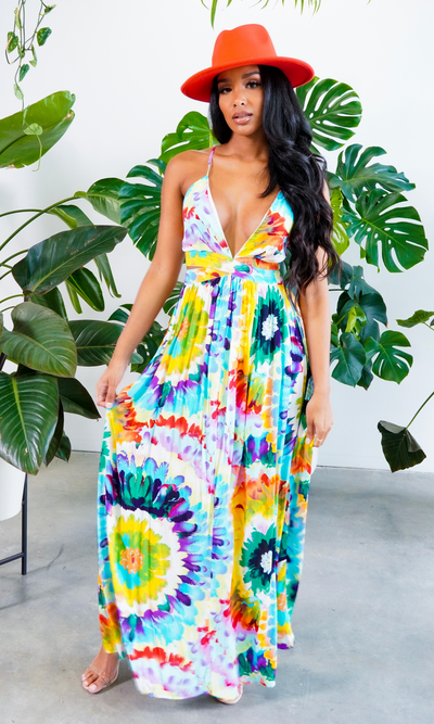 Fun in the Sun | Tie Dye Maxi - Cutely Covered