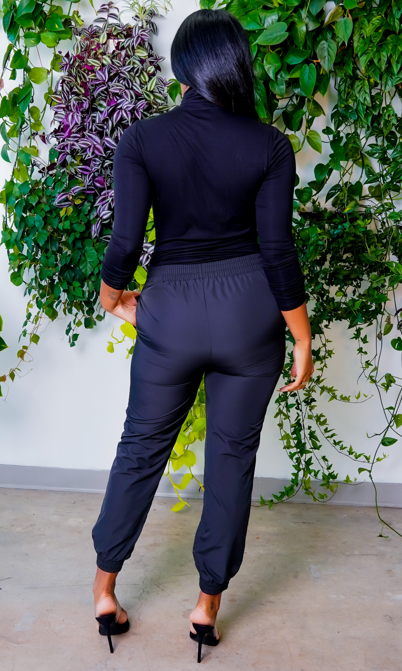 Fall MUST | Turtle Neck Pants Set - Black - Cutely Covered